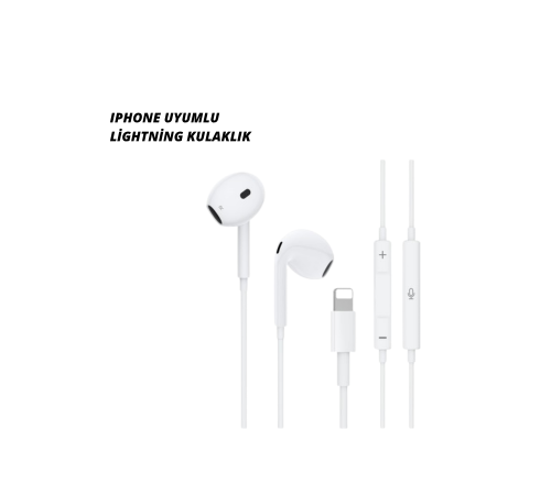 iPhone 14 ve altındaki modellerle uyumlu Kablolu kulaklık