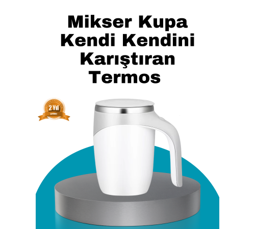 Manyetik Otomatik Karıştırma Bardağı – Şarjlı, Paslanmaz ve Pratik