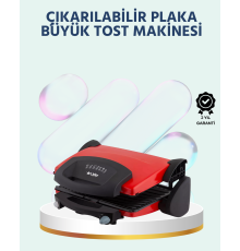 2000W Tost ve Izgara Makinesi – Granite/Teflon Plaka Seçenekli