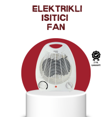 2000W Taşınabilir Elektrikli Fanlı Isıtıcı – Hızlı Isınma, Kompakt Boy