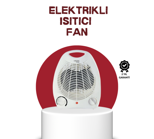 2000W Taşınabilir Elektrikli Fanlı Isıtıcı – Hızlı Isınma, Kompakt Boy