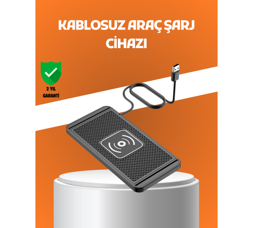 Araç İçi Kablosuz Şarj Pedi – Manyetik Güçlü Tutuş, Hızlı Şarj Özelliği