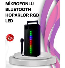 Renkli Işıklı Bluetooth Hoparlör – Taşınabilir, Güçlü Ses Performansı