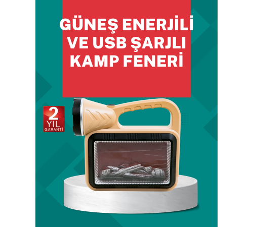 Alev Efektli Güneş Enerjili Lamba – Su Geçirmez