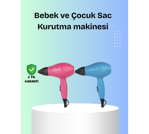 Bebek Dostu Mini Fön – Statik Elektrik Azaltıcı Anion Teknolojisi