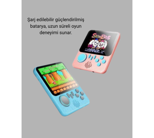 Retro Oyun Konsolu – 3.5 İnç Ekran, 666 Klasik Oyun, TV Bağlantılı