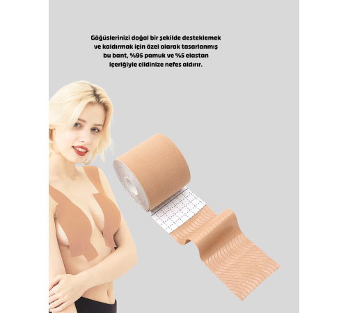 Görünmez Destekleyici Göğüs Bandı – Askısız ve Sırtı Açık Kıyafetler İçin