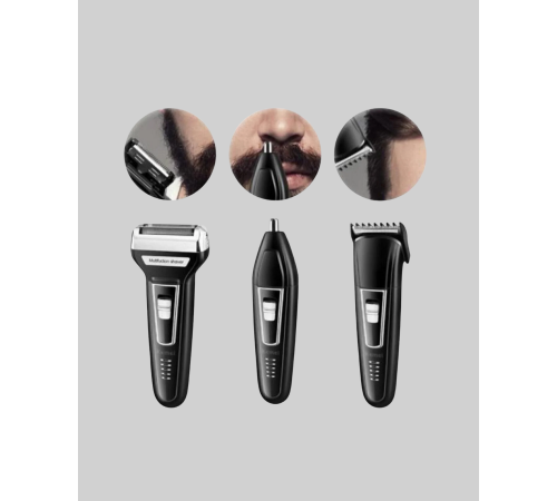 İnsua Erkek Bakım Seti – 3 Başlıklı Şarjlı Tıraş Makinesi, 60 Dakika Kablosuz Kullanım