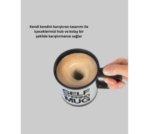 Paslanmaz Çelik Kendi Kendini Karıştıran Akıllı Kupa – Isı Yalıtımlı