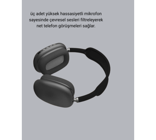 Bluetooth 5.0 Kulak Üstü Kulaklık – Gürültü Engelleme, Uzamsal Ses, Hızlı Şarj