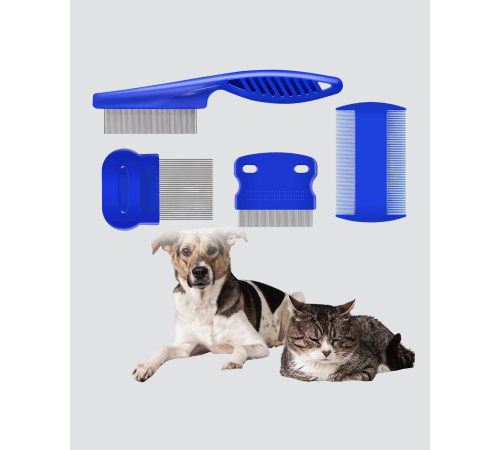 4’lü Kedi Köpek Tüy Temizleme Seti – Paslanmaz Çelik,Ergonomik ve Uzun Ömürlü