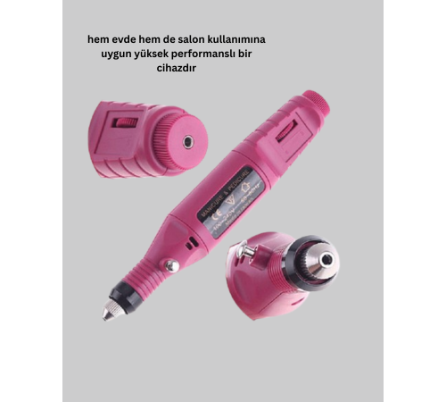 Profesyonel Tırnak Matkap Makinesi – USB Şarjlı, Ayarlanabilir Hız, Düşük Titreşimli ve Sessiz Çalışma