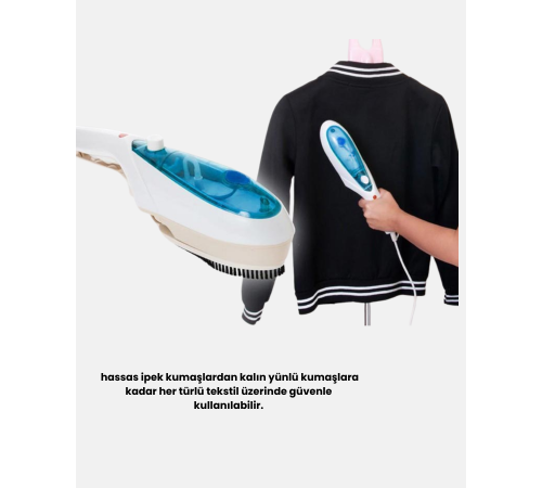 1500W Buharlı El Seyahat Ütüsü – Kompakt, Taşınabilir, Her Kumaşa Uygun