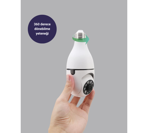 Akıllı Duy Kamera Uzaktan Kontrol ve Geniş Görüş Açılı