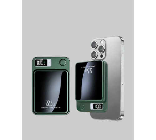 MagSafe Powerbank Kablosuz Şarjlı ve 22.5W Hızlı Şarj Destekli