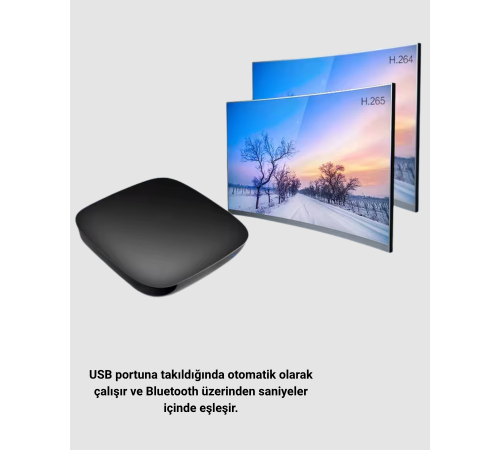 Android Auto Kablosuz Adaptör Bluetooth 5.0 ve 5.8GHz WiFi Destekli