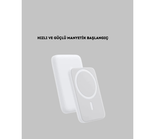 MagSafe Uyumlu Kablosuz Powerbank – Güçlü Mıknatıs, Hızlı Şarj, Kompakt Tasarım