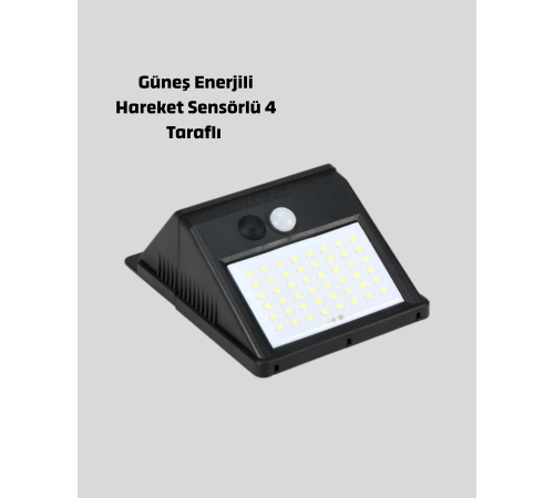 Güneş Enerjili Sensörlü Dış Mekan Duvar Lambası – 3 Modlu, 2200mAh Pil, 120° Algılama