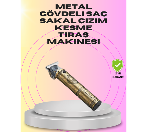 Güçlü Motorlu, 4 Kılavuz Taraklı Kompakt Saç Kesme Makinesi – Uzun Pil Ömürlü