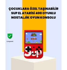 400 Oyunlu Taşınabilir Retro El Konsolu