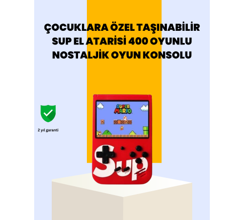 400 Oyunlu Taşınabilir Retro El Konsolu