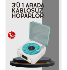 Stereo Sesli Gece Lambalı Bluetooth Hoparlör – Şık Vintage Tasarım