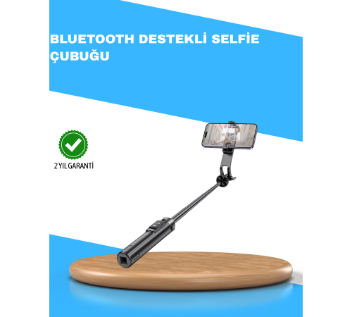 Uzaktan Kumandalı Bluetooth Selfie Çubuğu– Işıklı, 130 cm Ayarlanabilir