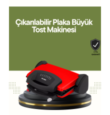 Profesyonel 2000W Tost Makinesi – Ayarlanabilir Termostat ve Çıkarılabilir Plaka