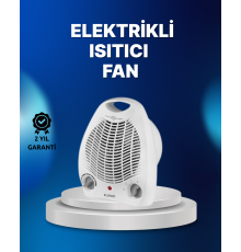 Mini Elektrikli Isıtıcı – 2000W Güç, Fanlı Isıtma, 3 Isı Modu