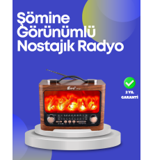 Taşınabilir Kamp Hoparlörü – Solar Şarjlı, Şömine Efektli, 7W Güçlü Ses