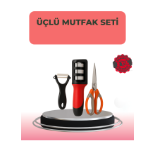 3 Parçalı Çok Fonksiyonlu Mutfak Makas Seti – Paslanmaz Çelik, Ergonomik Tasarım