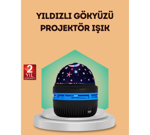 USB Galaxy Projektör Lamba – Romantik Atmosfer, Çocuk Odası, Parti ve Düğün Işığı