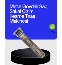 Kompakt Tasarımlı, Güçlü Motorlu Saç sakal Kesme Makinesi ve 4 Kılavuz Tarak