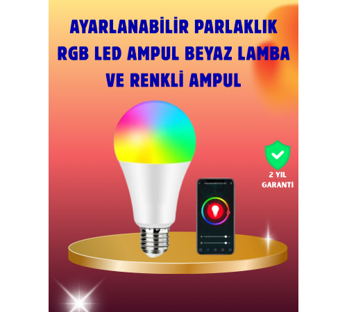 Enerji Verimli Akıllı LED Ampul, Uzaktan Kontrol Özellikli