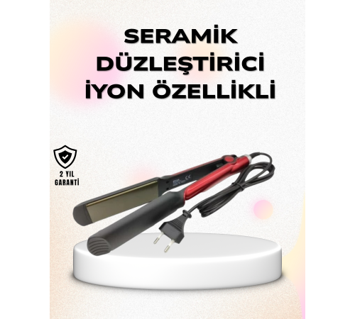 Profesyonel Titanyum Saç Düzleştirici – Ayarlanabilir Isı ve Hızlı Isınma Özellikli