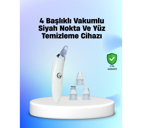 Vakum Teknolojili Siyah Nokta Temizleyici Cihaz – 4 Farklı Başlık ve Derinlemesine Gözenek Temizliği