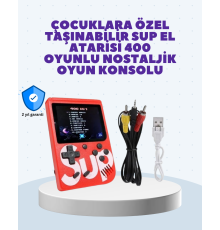 Şarjlı Taşınabilir El Oyun Konsolu 400 Oyun
