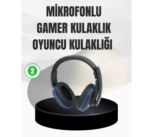 Stereo Oyun Kulaklığı – Güçlü Bas, Mikrofonlu ve Konforlu Tasarım