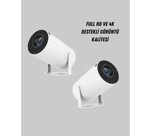 Ev Sineması Projeksiyon Cihazı – 160 ANSI Lümen, 4K Uyumlu ve Kablosuz Görüntü Aktarımı