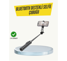 Bluetooth Selfie Çubuğu – Işıklı, Katlanabilir, Uzaktan Kumandalı