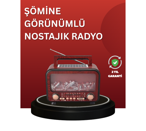 Solar Panelli Alev Işıklı Bluetooth Hoparlör – Çoklu Giriş, Uzun Pil Ömrü