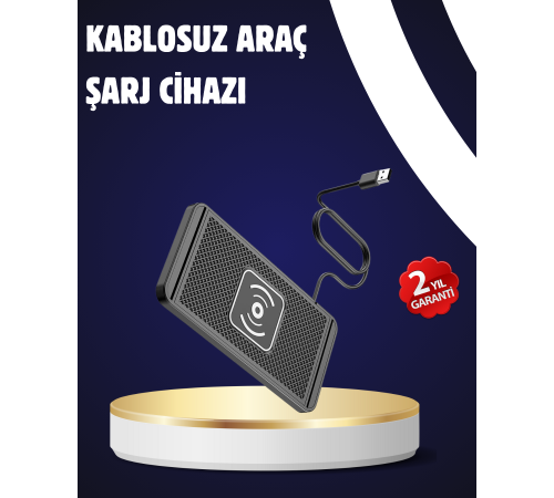 Kaymaz Manyetik Kablosuz Şarj Pedi – Araç, Ofis ve Ev Kullanımına Uygun