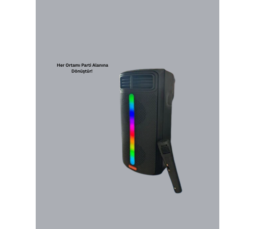 Kablosuz RGB Işıklı Bluetooth Hoparlör | Ev, Parti ve Açık Hava Kullanımı