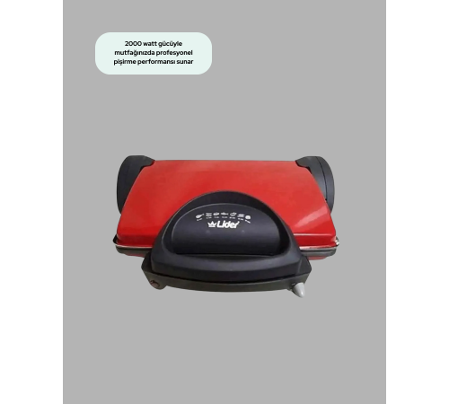 Profesyonel 2000W Tost Makinesi – Ayarlanabilir Termostat ve Çıkarılabilir Plaka