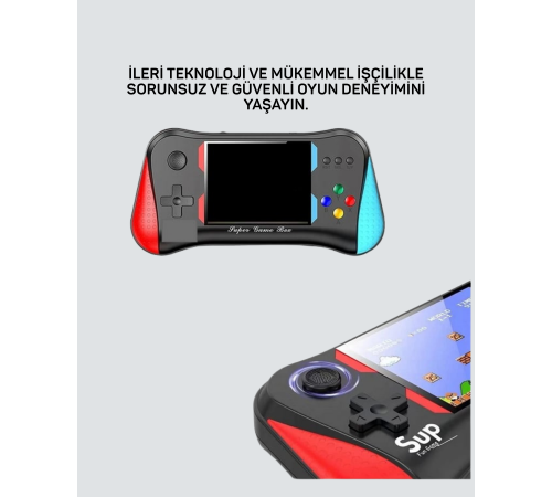 Geniş Ekranlı 500 Oyunlu Taşınabilir El Konsolu – Her Yerde Kesintisiz Oyun Keyfi