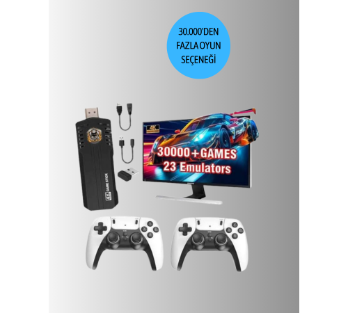 Kablosuz Retro Oyun Konsolu – 30.000+ Oyun ve HD Görüntü ile Kesintisiz Eğlence