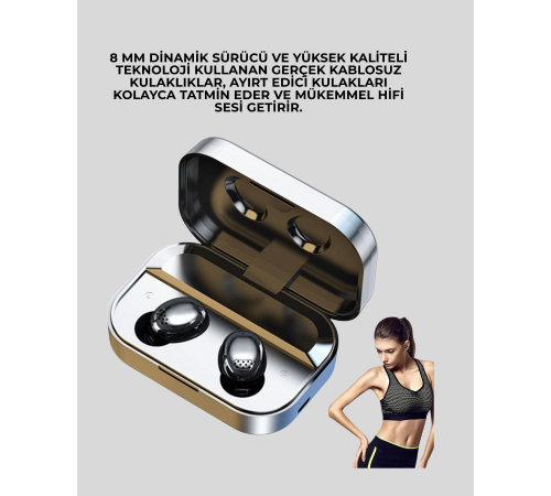 Metal Kasa Bluetooth Kulak İçi Kulaklık – Net Çağrı, Güçlü Bağlantı