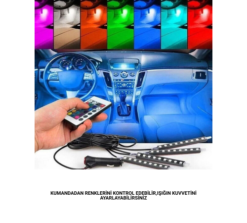 12V LED Işık Seti – Kumandalı ve Renk Ayarlı