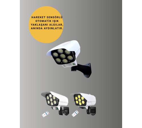 Kablosuz, Güneş Paneliyle Şarj Olan Dış Mekan Lambası – 8-10 Saat Aydınlatma Süresi