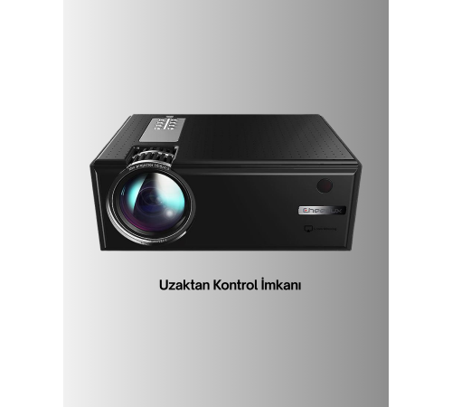Full HD Destekli Taşınabilir Projeksiyon Cihazı – HDMI, USB, VGA Girişli, Uzaktan Kumandalı